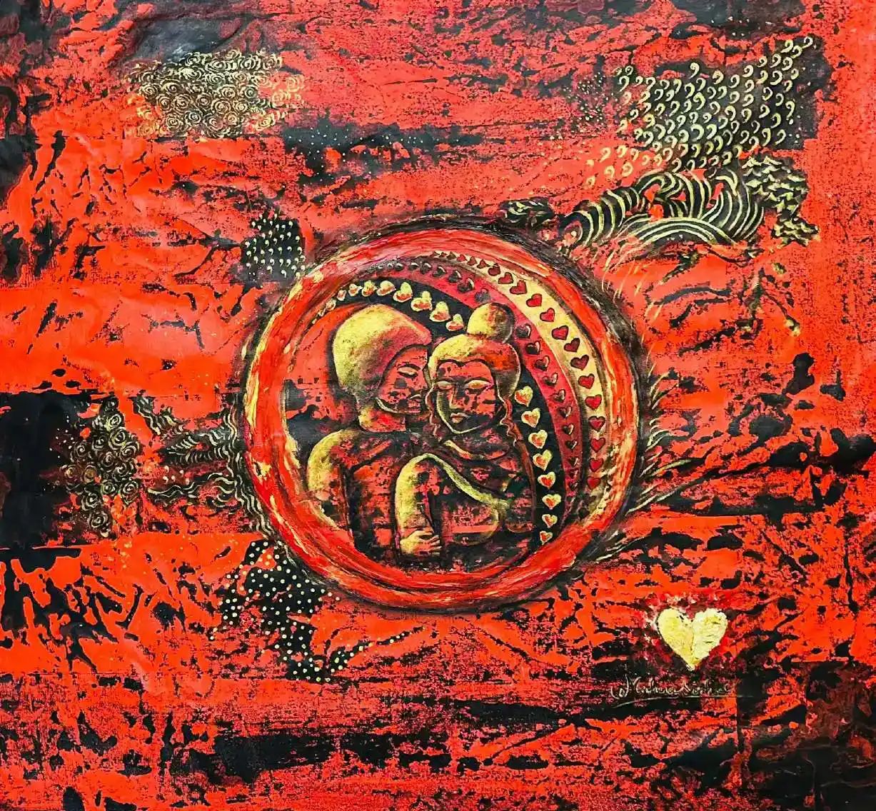 Passion, Acrylic, Modern, Abstract, Impressionism, Home decor, Wall decor, Artwork, Handpainted, Art, Painting, VistaPallette